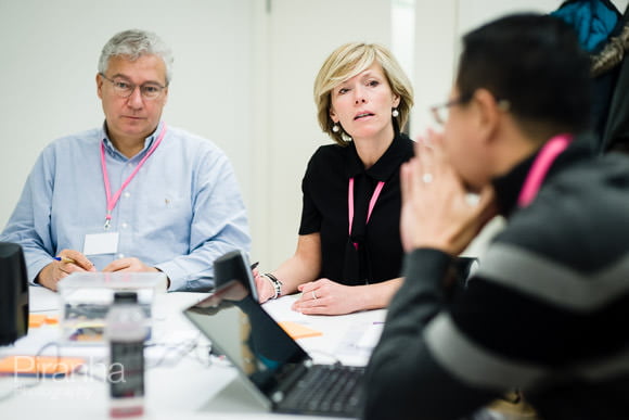 Discussion at table in conference