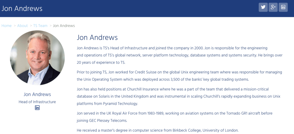 Corporate Portraits for Company Website 1 Corporate portrait on client website with biography