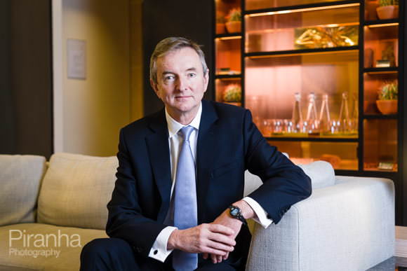 Chairman photographed for press announcement of new appointment