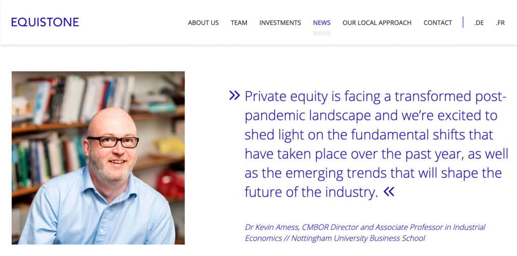 Private Equity Company Annual Review Photography 3 Nottingham University professor photographed for PE client