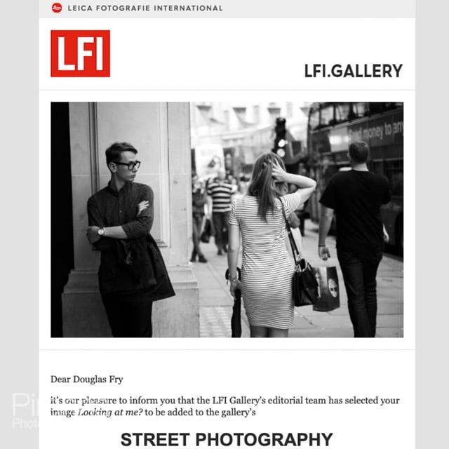 Street Photograph featured on Leica's website in black and white