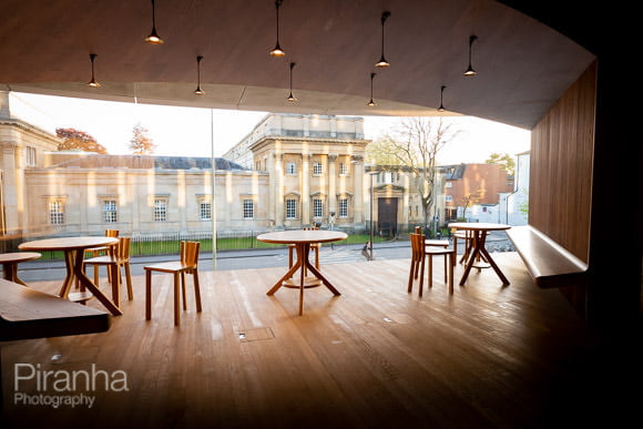 Window of Blavatnik School of Government Looking out of Walton Street Oxford