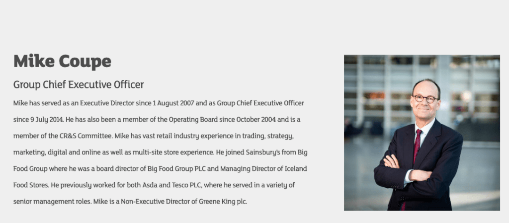 Board Photography for Sainsbury's Annual Report 3 Photograph of CEO taken in Holborn, London