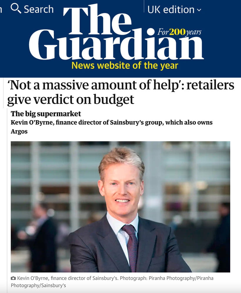 Press article Guardian with portrait