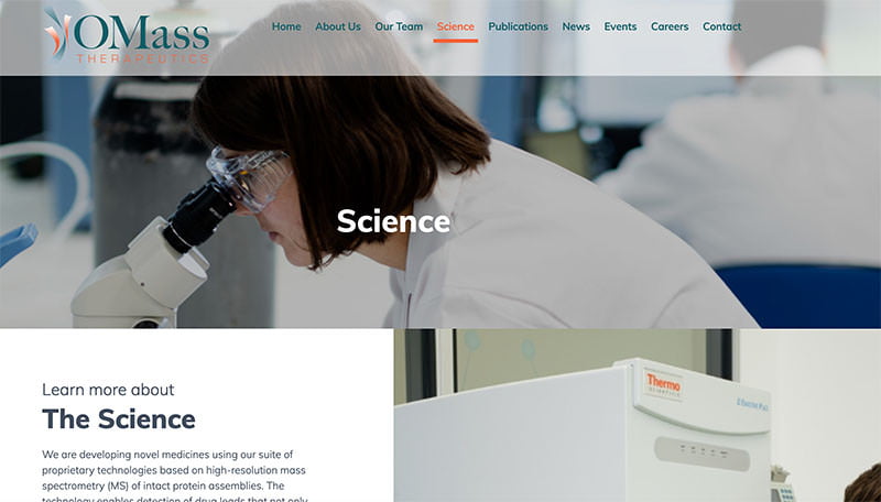 Website Photography for Oxford Biotechnology Company 2 Staff member working in company's Oxford laboratory