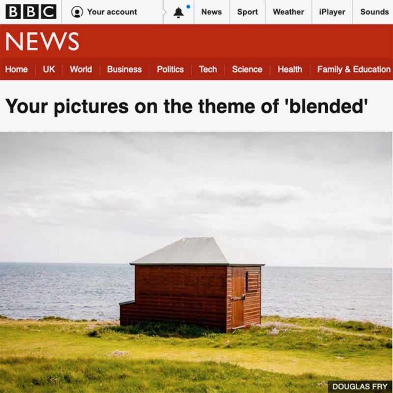 Beach hut photographed and supplied to BBC for 'Blended' story