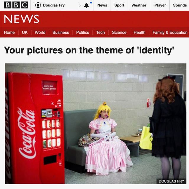 Photograph taken at ComicCon on the theme of identity featuring on BBC website