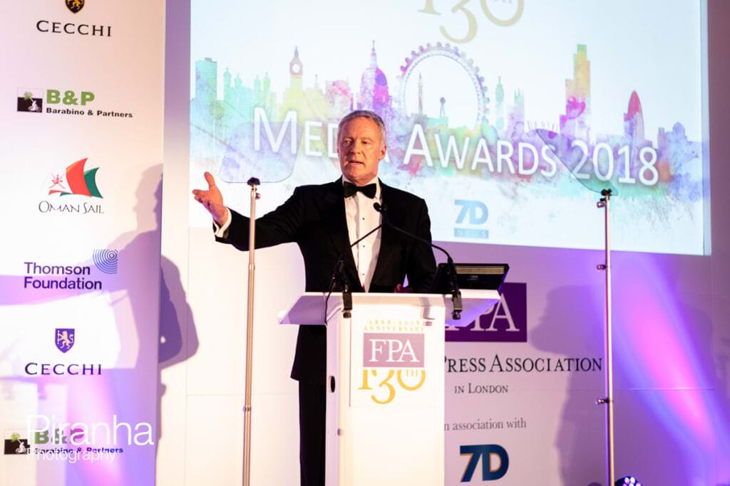 Awards speaker during evening 