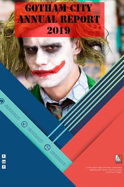 Annual Report Front Cover Mockup with portrait