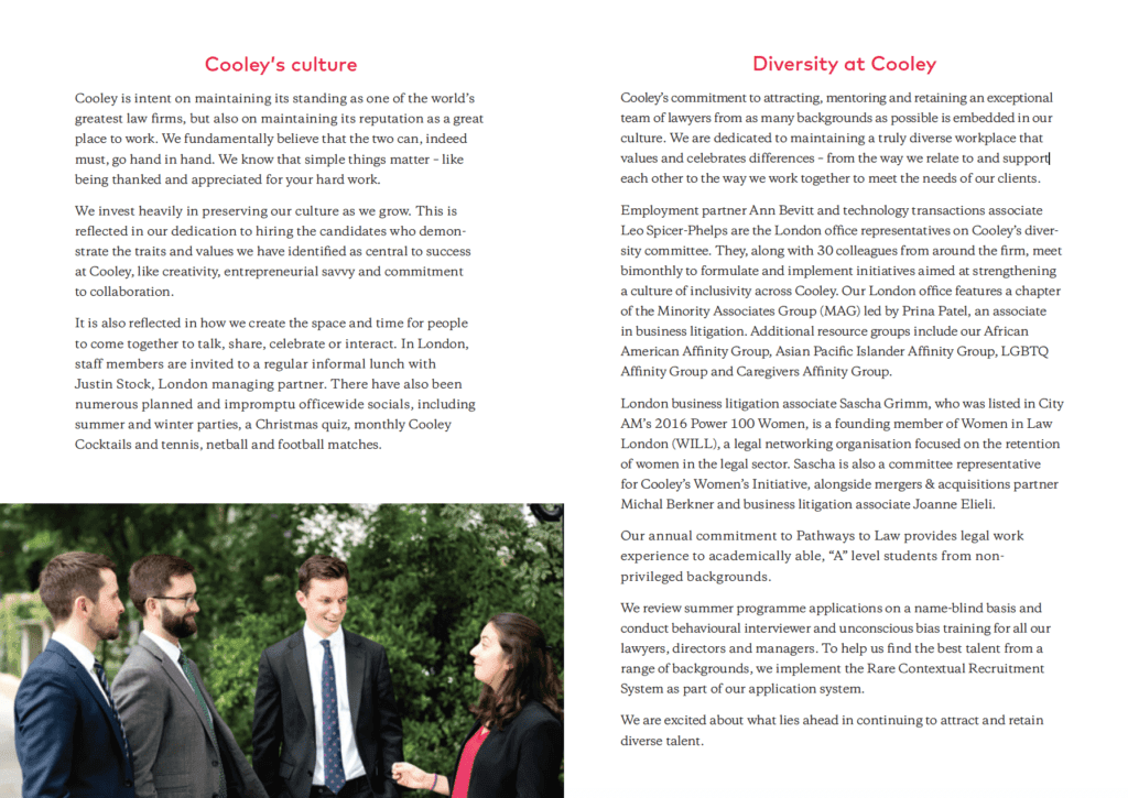 Photograph of group of graduates in brochure