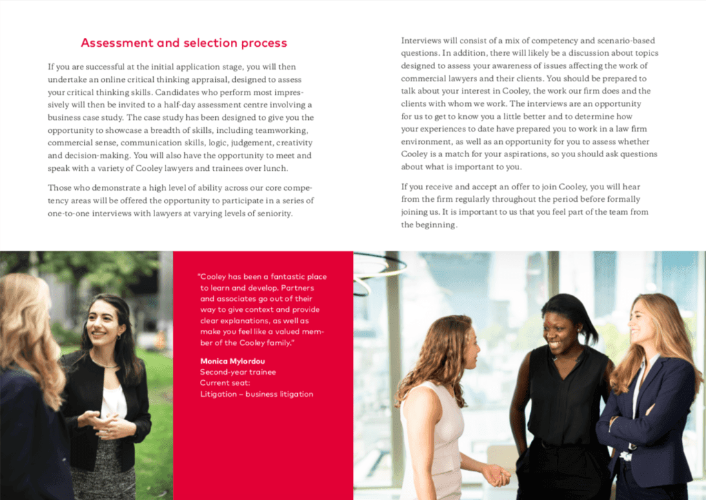 Images of graduates in conversation taken at law firms London offices