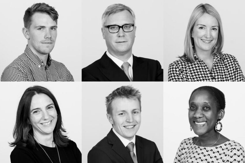 Corporate headshot photography of the team taken in London studio