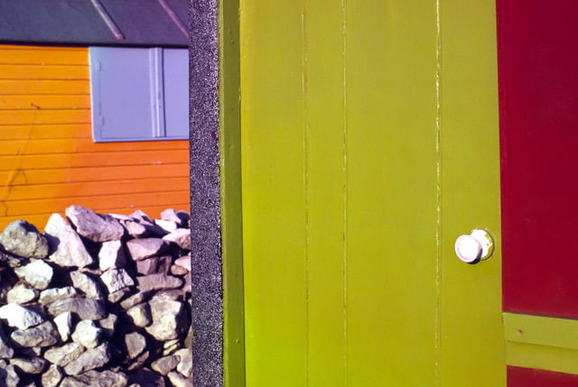 Photograph of beach hut on Portland