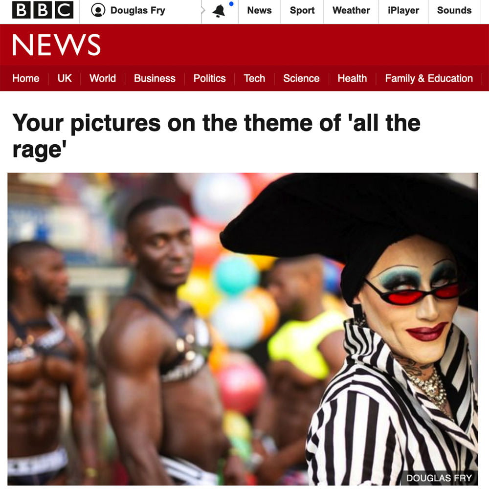 Photograph of Pride in London on BBC Website