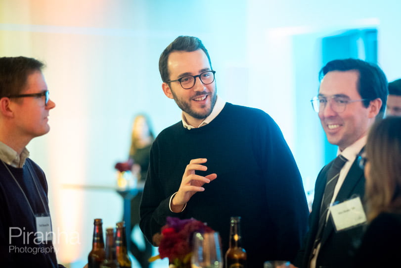 Guests enjoying London university evening event