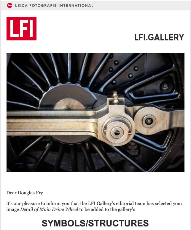 A Creative Photography Project 7 close up photograph of locomotive featured on Leica Gallery website