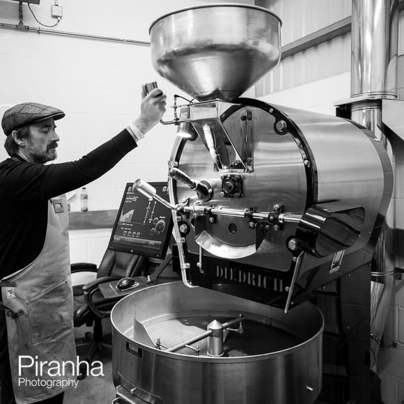 Business Website Photography for Coffee Company's New Website 6 Ownder operating machine - photographer on location