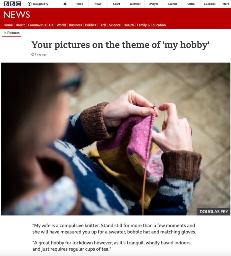 BBC feature on the theme of 'my hobby' appearing on the BBC website