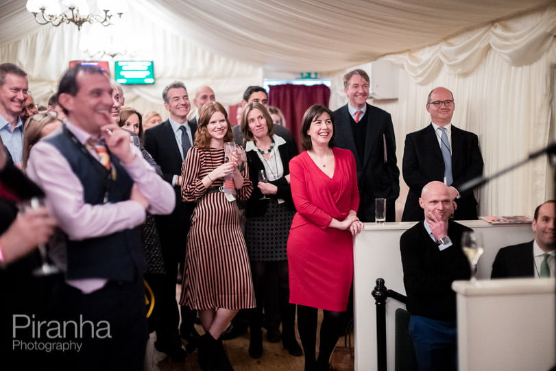 Audience photographed listening to speaker at London event