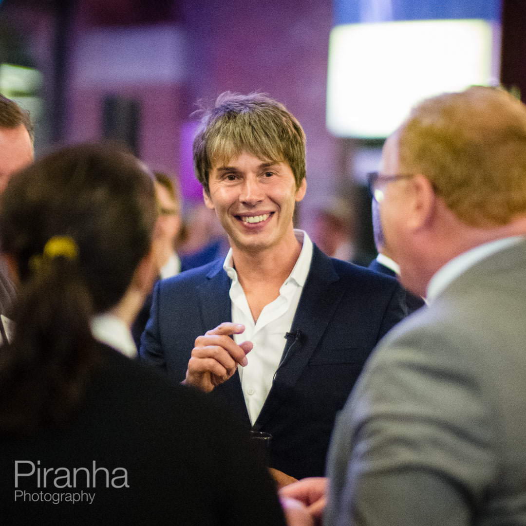 Event photography of Brian Cox in Manchester for corporate client