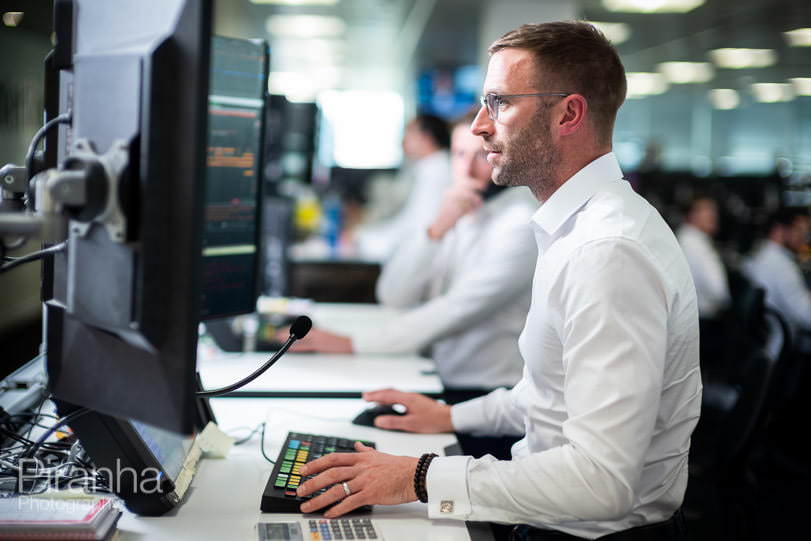 New website photographer - dealing floor at London bank