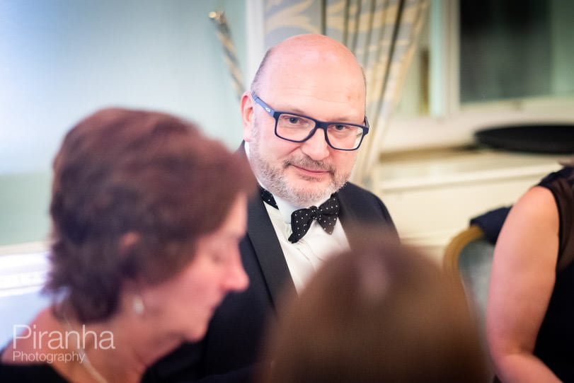 Award winners at Dartmouth House award ceremony reception - guests at dinner