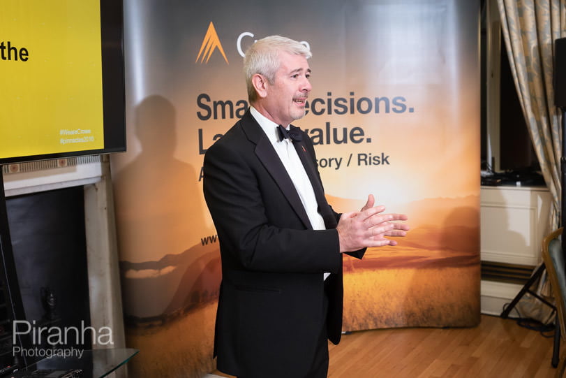 Event Photography for Accounting Firm's Annual Awards Ceremony in London 29 Award winners at Dartmouth House award ceremony reception