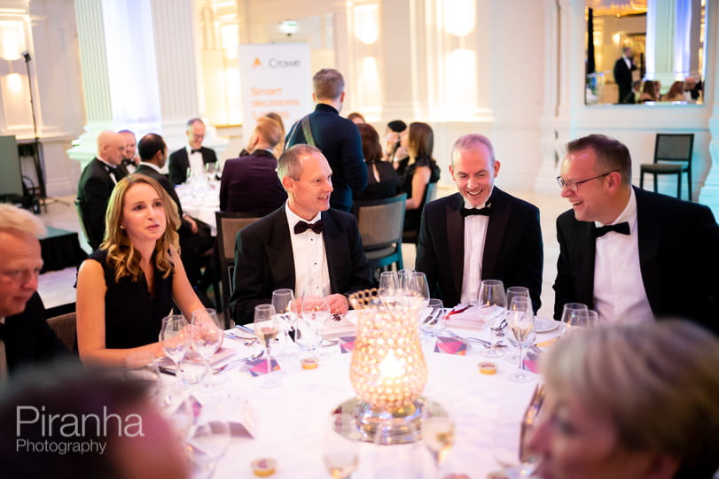 Evening event photography in London - dinner coverage