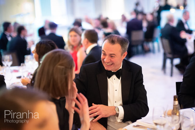 Evening event photography in London - dinner
