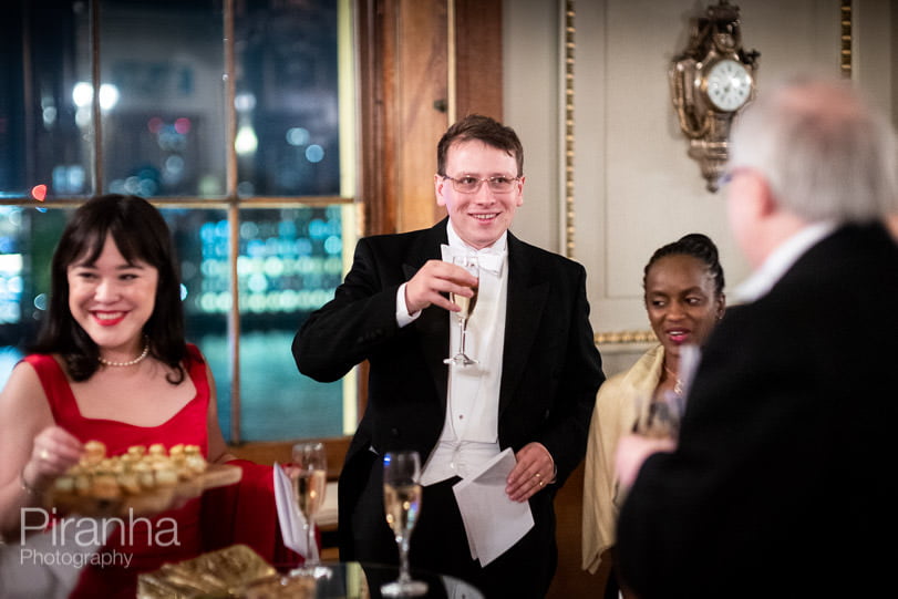 Evening event photography at Fishmongers' Hall in London - guests 