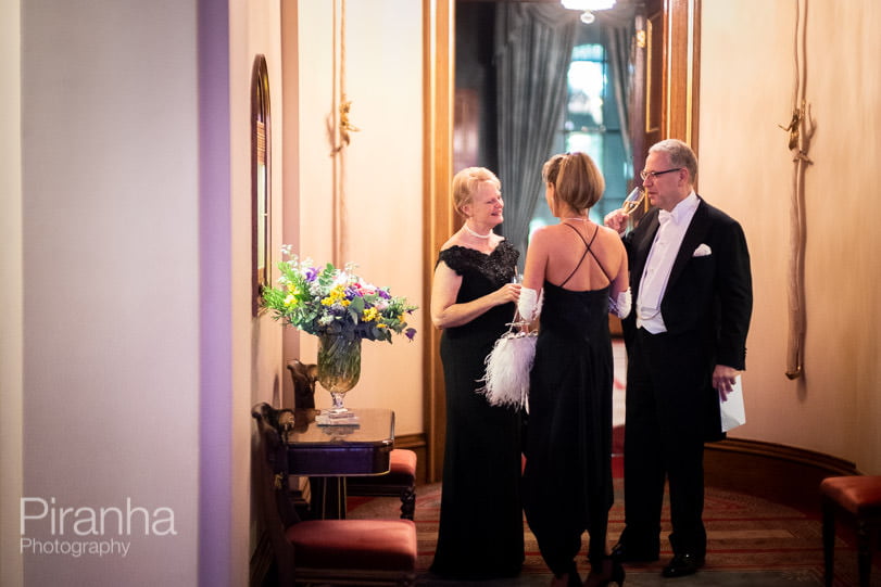 Evening event photography at Fishmongers' Hall in London - guests 