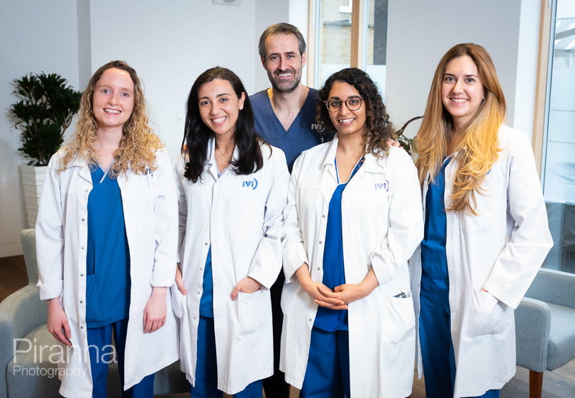 Website Photography for Fertility Clinic in Wimpole Street, London 3 small team photograph of medical team in London
