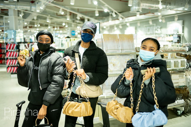Store Photography - Primark in Birmingham Reopening Post Lockdowns 11 shoppers buying handbags in Primark Birmingham