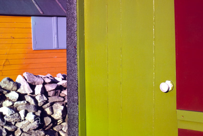 Photograph of beach huts on Portland