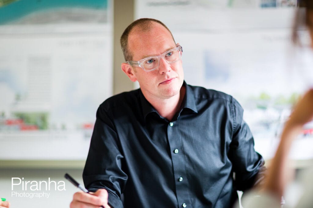 Portrait taken during meeting in London.