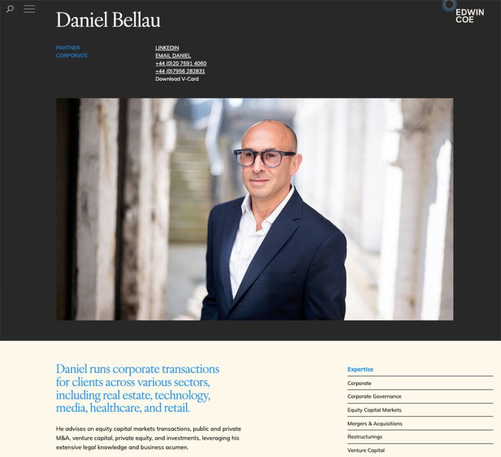 Business portrait by corporate photographer for law firm in London photographed by Piranha Photography