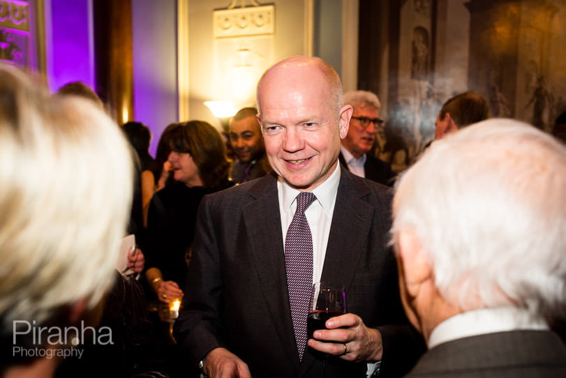 William Hague at celebrity party in London