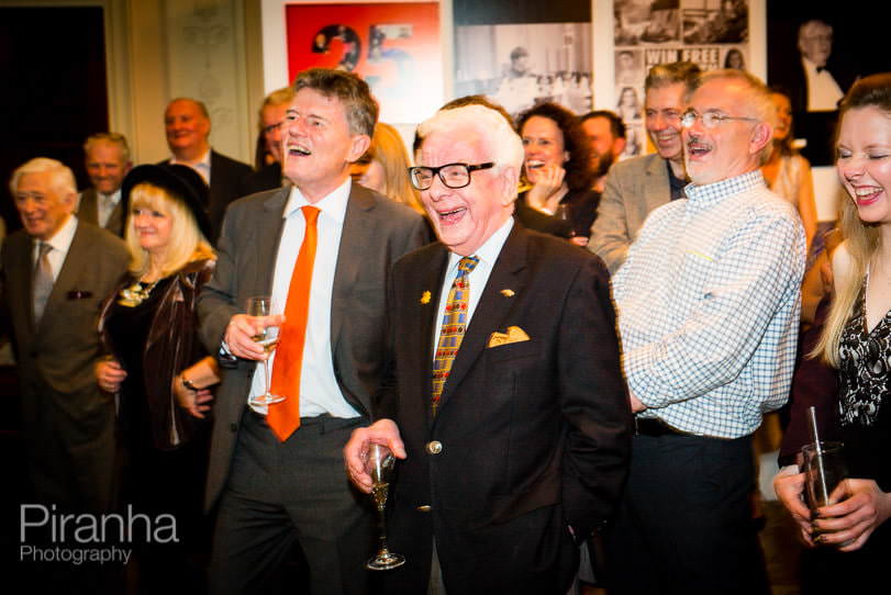 Barry Cryer photographed at London party