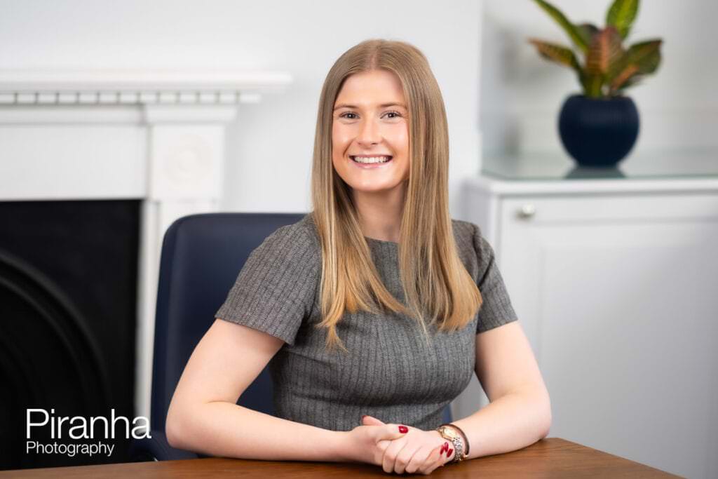 New joiner's photograph of barrister in London chambers for Our People page of website