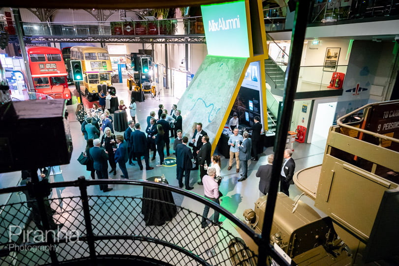 Corporate Event Photography at 7 Famous London Venues 2 London Transport Museum photography of evening corporate event