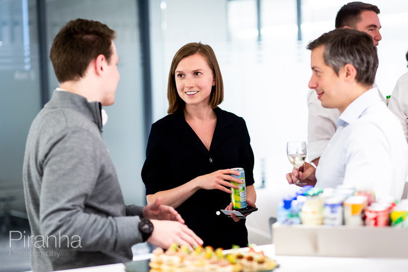 Guests and the client photographed at London corporate event