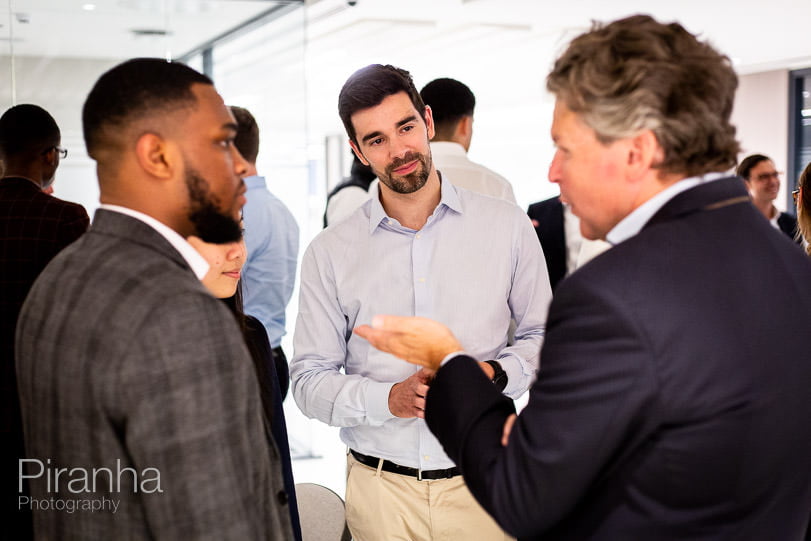 Guests and the client photographed at London corporate event