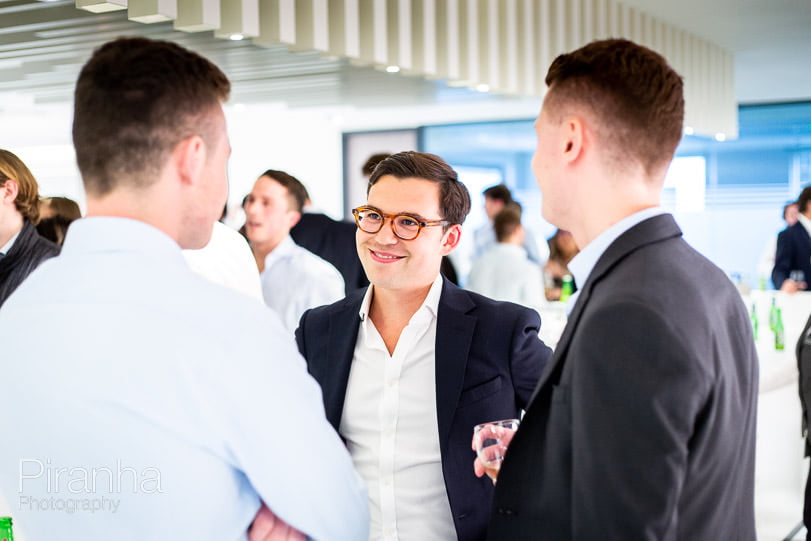 Guests and the client photographed at London corporate event