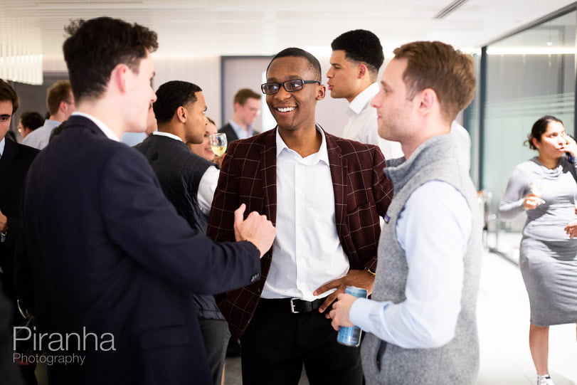 Guests and the client photographed at London corporate event