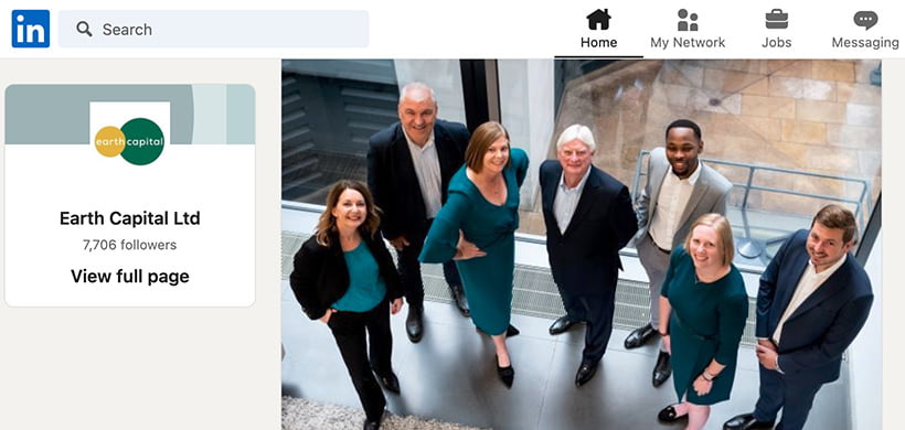 Linkedin post featuring group photograph