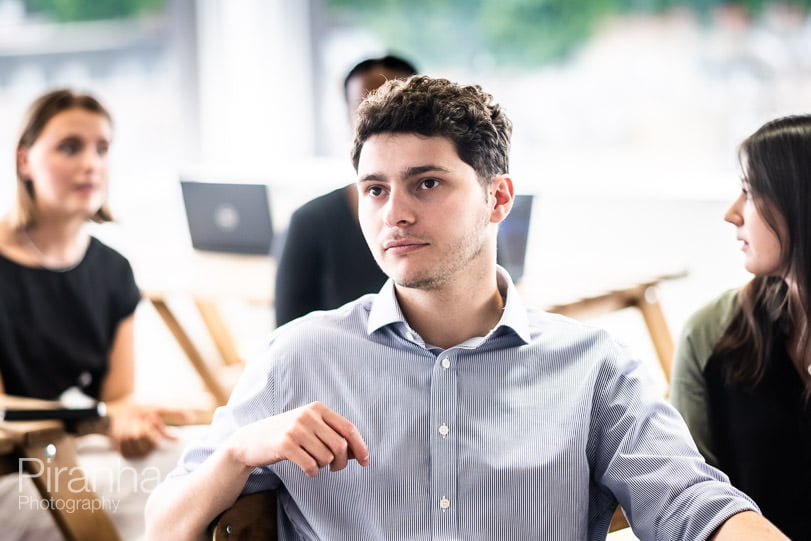 Original photographs for company website - employee at work in office environment