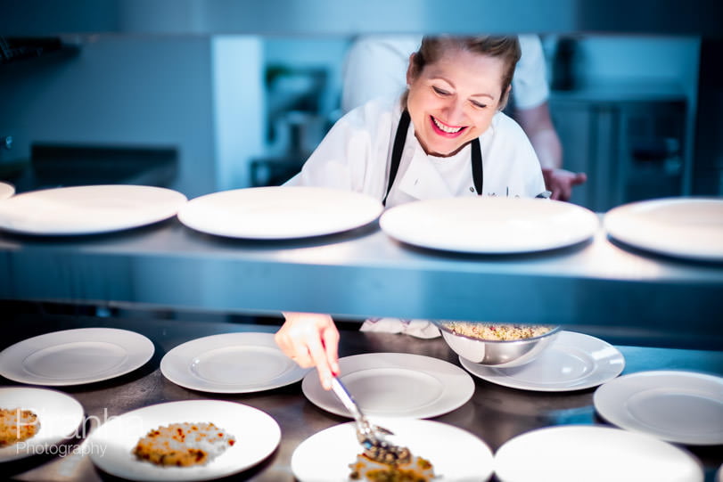 Chef at work in London venue's kitchen