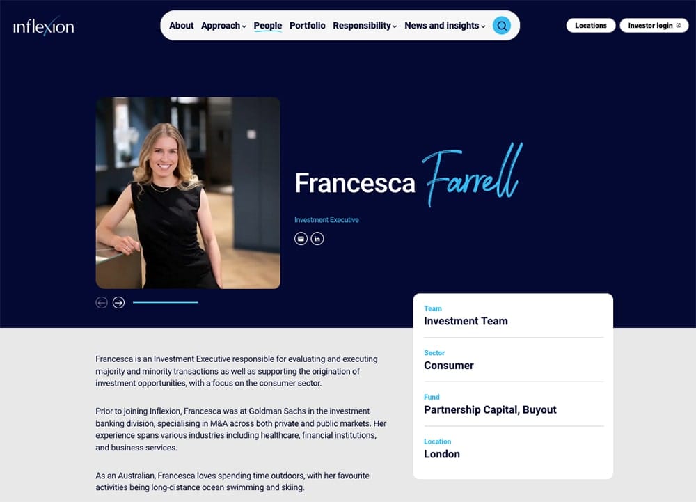 Close up portrait for company website