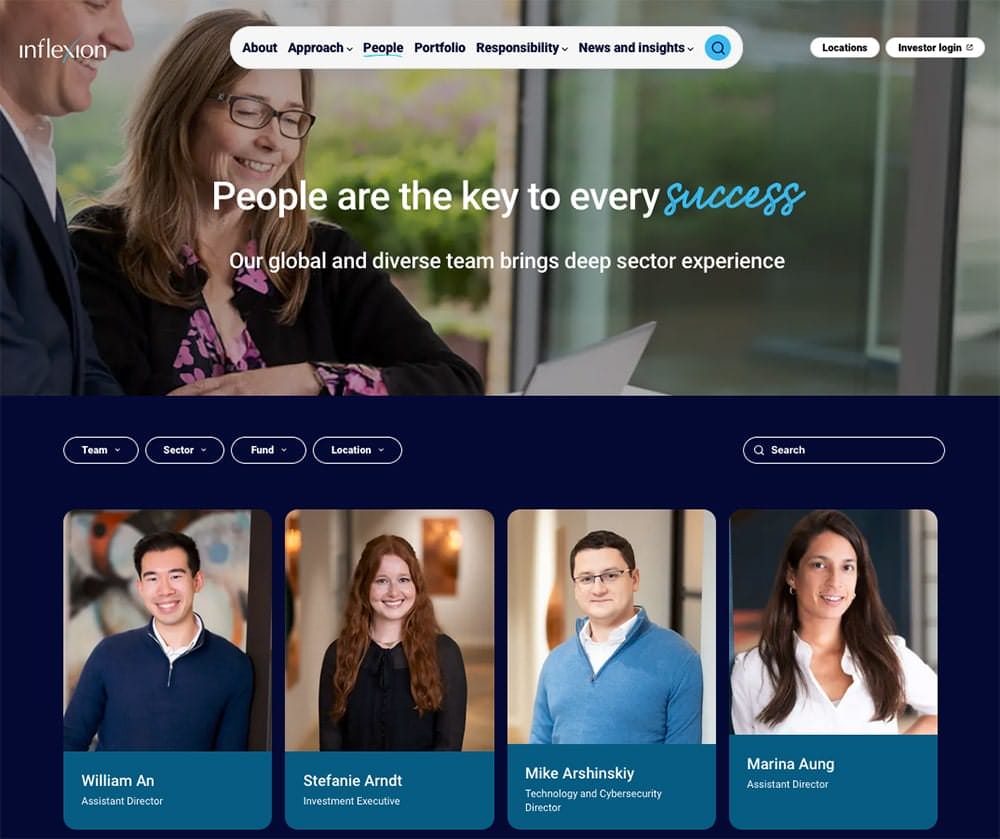 Private equity company staff members at work in their London offices. All employees were photographed for the new website over a number of months.