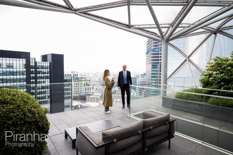 London office buildings photography - roof terrace